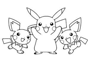 coloriage plusieurs pokemon