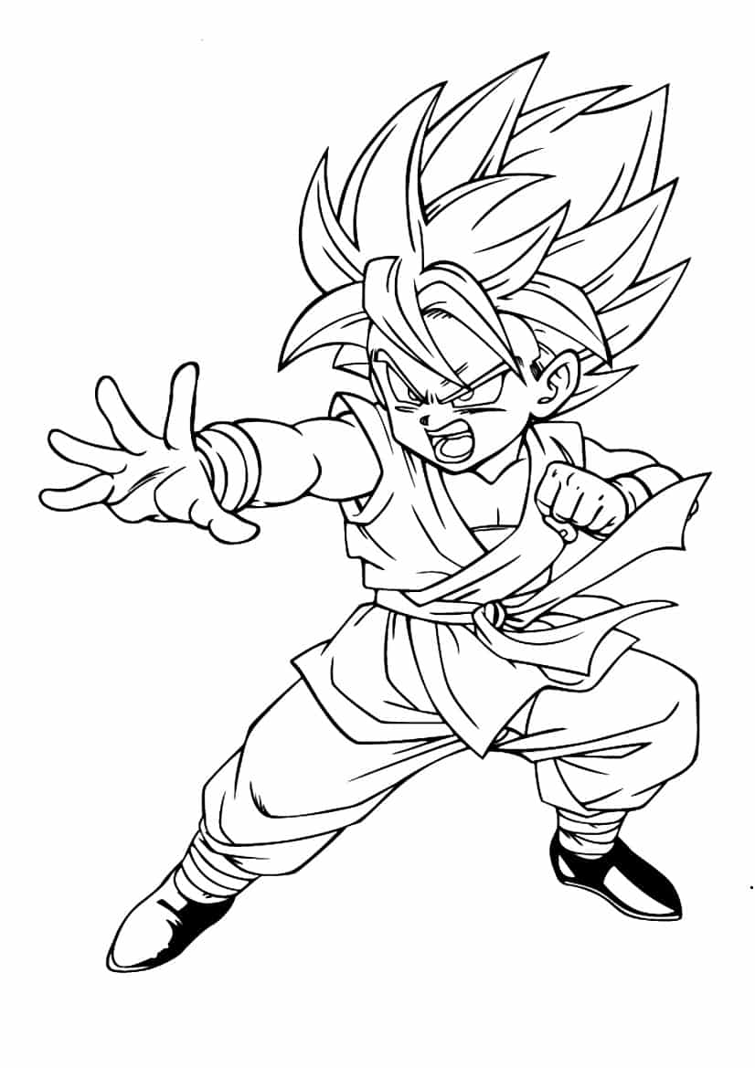 Coloriage Gratuit à Imprimer Dragon Ball Z