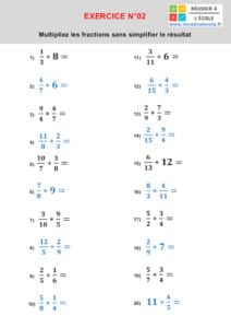 Multiplication de fractions