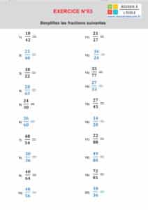 Simplifier une fraction