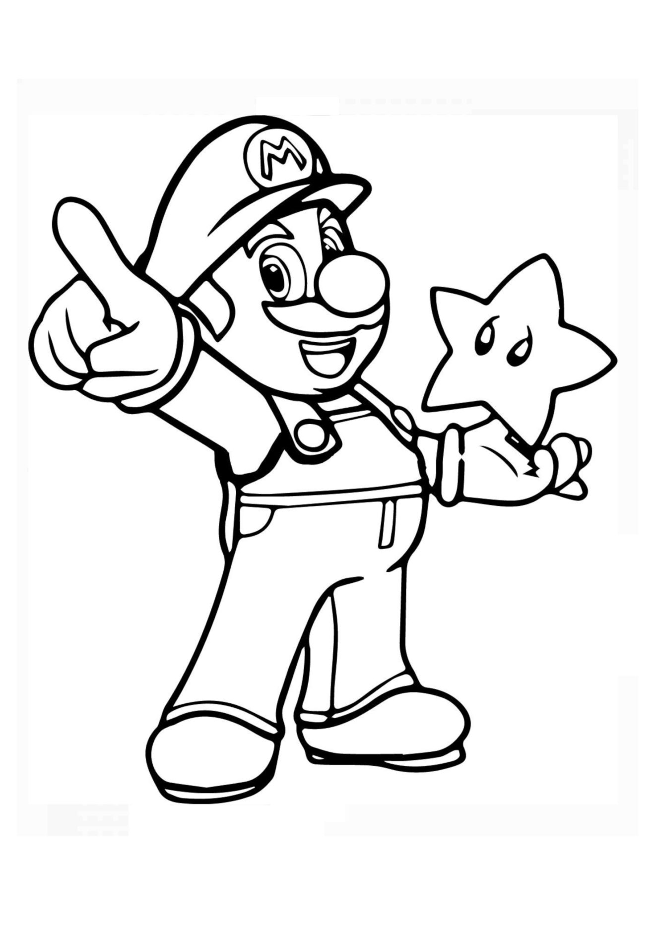 Coloriage Mario Notre livre à imprimer GRATUITEMENT