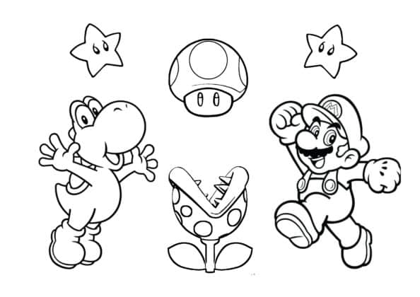 mario coloriage