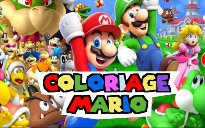 coloriage mario