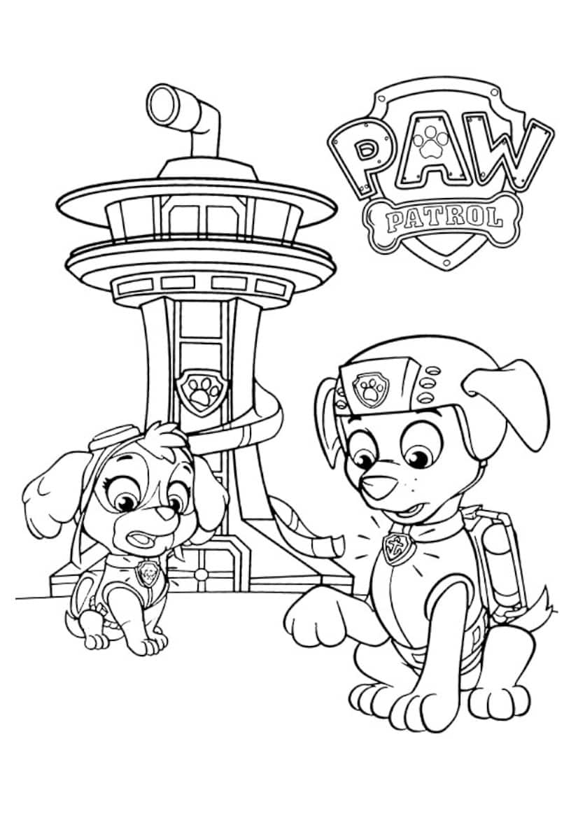 Coloriage de Paw Patrol à imprimer et colorier