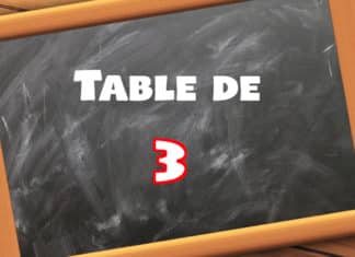 table de multiplication de 3