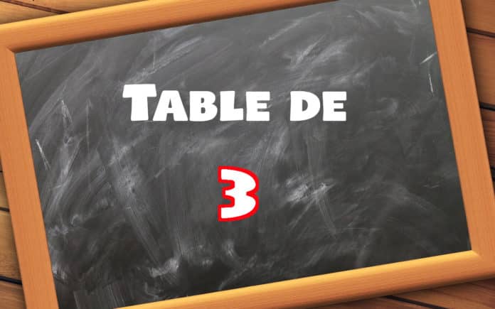 table de multiplication de 3