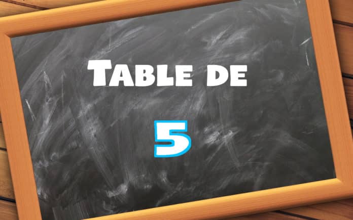 table de multiplication de 5