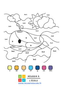 coloriage magique multiplication