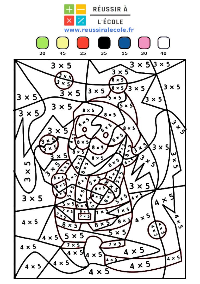 Coloriages magiques multiplication  16 dessins gratuits inédits