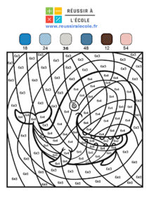 coloriage magique table de multiplication