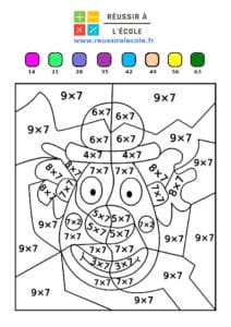 COLORIAGES MAGIQUES MULTIPLICATION