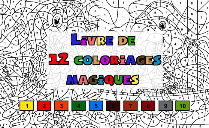 Coloriage à imprimer : Chiffres et formes - Coloriages magiques