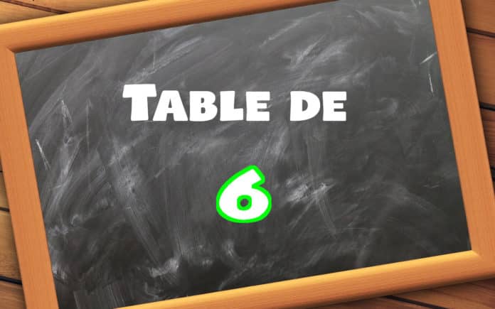 table de 6 multiplication école primaire