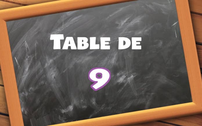 table de 9 multiplication école primaire