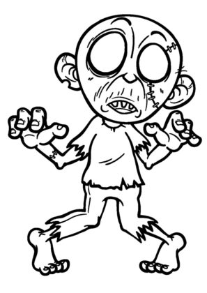 zombie a colorier