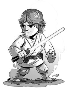 coloriage star wars luke skywalker