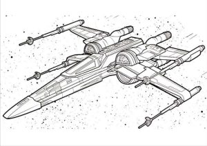 coloriage vaisseau star wars