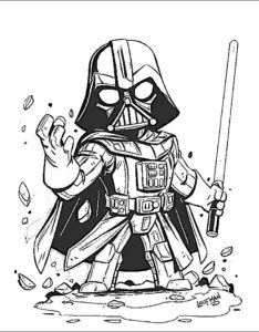 coloriage star wars dark vador