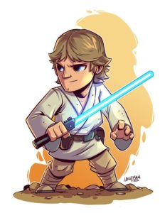 coloriage star wars luke skywalker