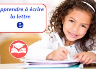 apprendre a ecrire la lettre e