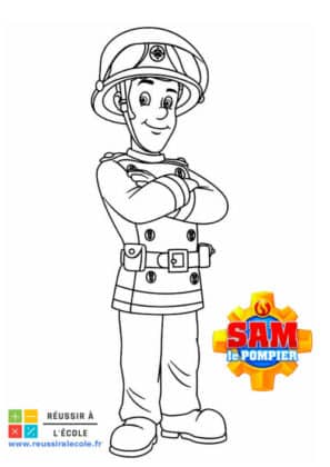 sam le pompier coloriage