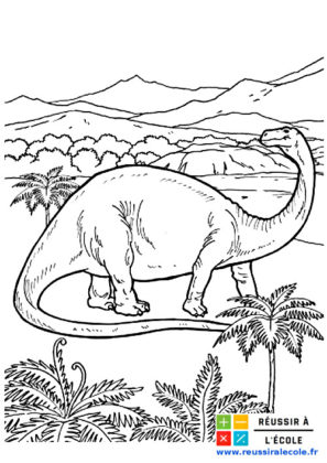 dessin dinosaure a imprimer
