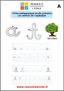 ecrire la lettre a