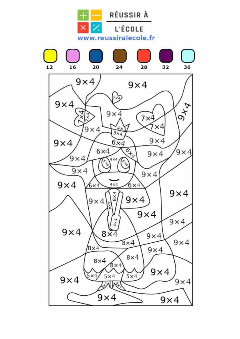 Comptines pour enfants - La Table de 4 (apprendre les tables de