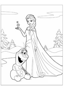 coloriage la reine des neiges