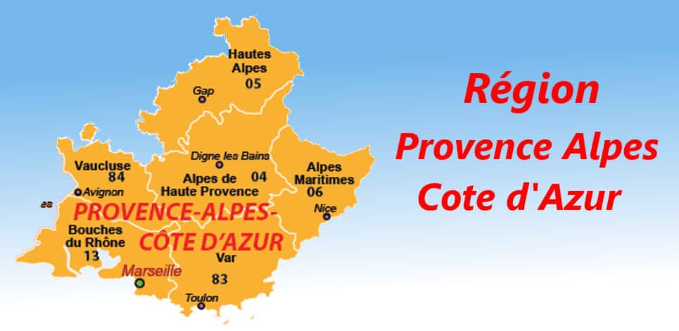 département France region PACA