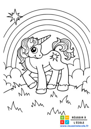 coloriage licorne à imprimer