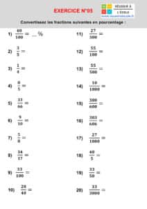 calcul d un pourcentage