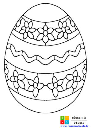 dessin oeufs de paques à imprimer