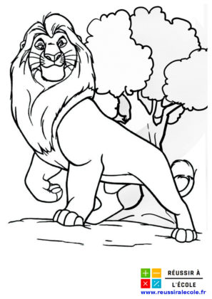 coloriage roi lion