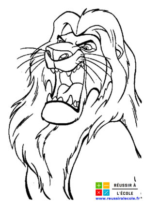 coloriage roi lion