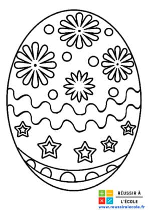 coloriage œuf de pâques