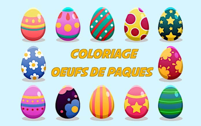 coloriage oeufs de paques