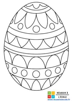 dessin œuf de pâques