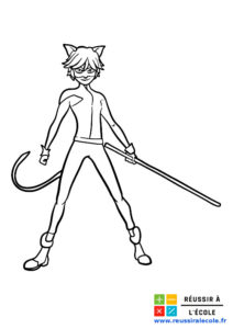 coloriage chat noir miraculous