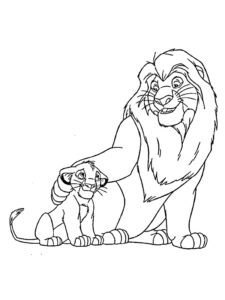 coloriage le roi lion