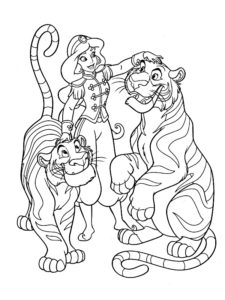 coloriage disney jasmine