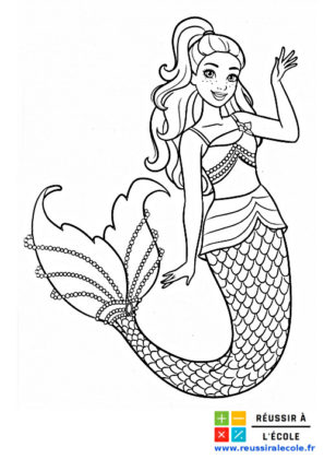 barbie sirene coloriage