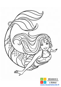 coloriage barbie sirene