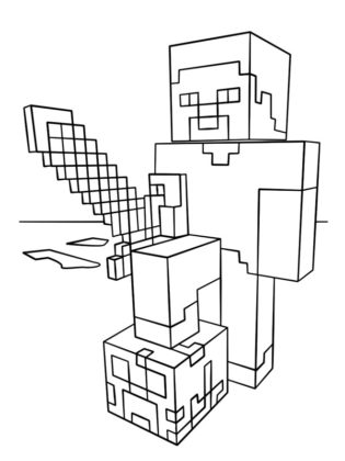 coloriage de minecraft