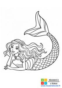 coloriage barbie sirene