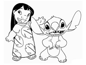 Coloriage de Stitch à imprimer - Coloriages et dictées GRATUITS