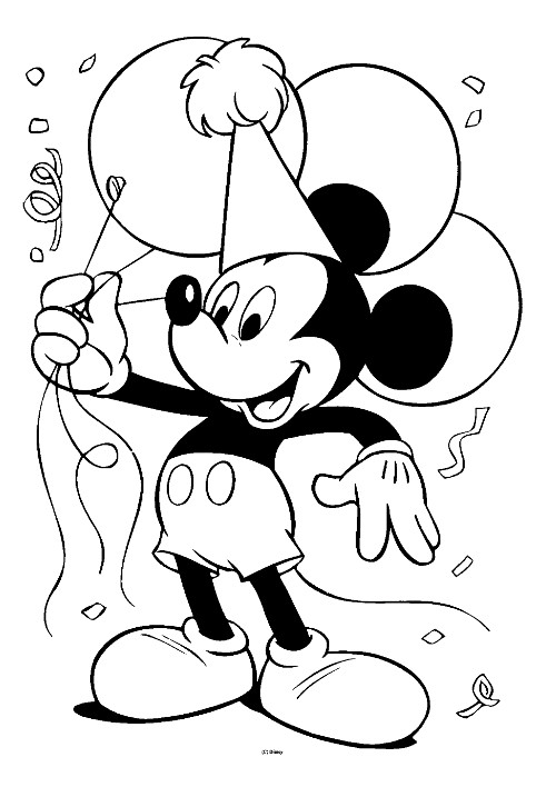 Coloriage Mickey bébé joue avec son nounours et dessin  gratuit à imprimer. Dessine les col…