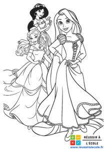 coloriage toutes les princesses