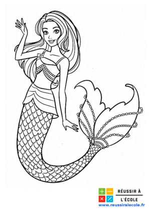 coloriage sirene