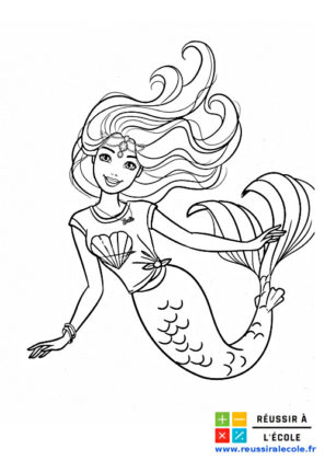 coloriage sirene